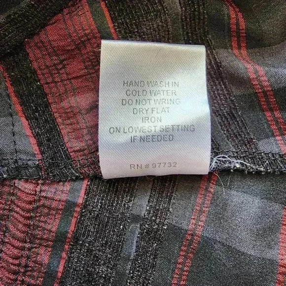 Lior Paris - Stripes & Plaids, Tunic Top with Spread Collar - Large - Picture 7 of 7